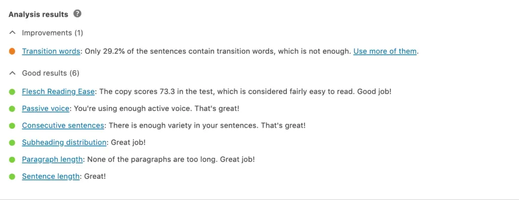 Copy readability