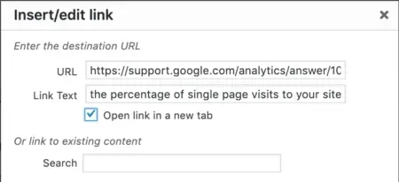 External links SEO.