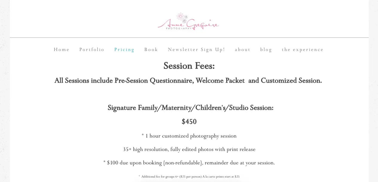 Google ads landing page.