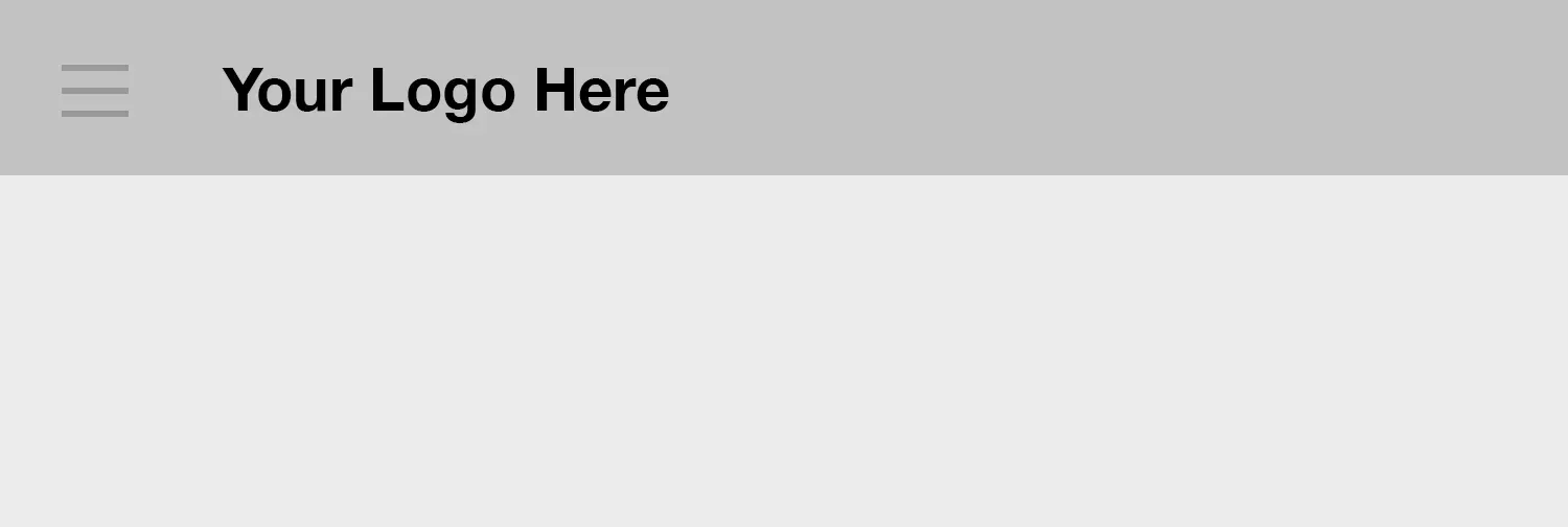 Hamburger website menu.