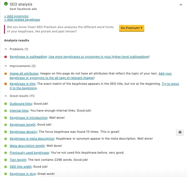 Yoast SEO tips