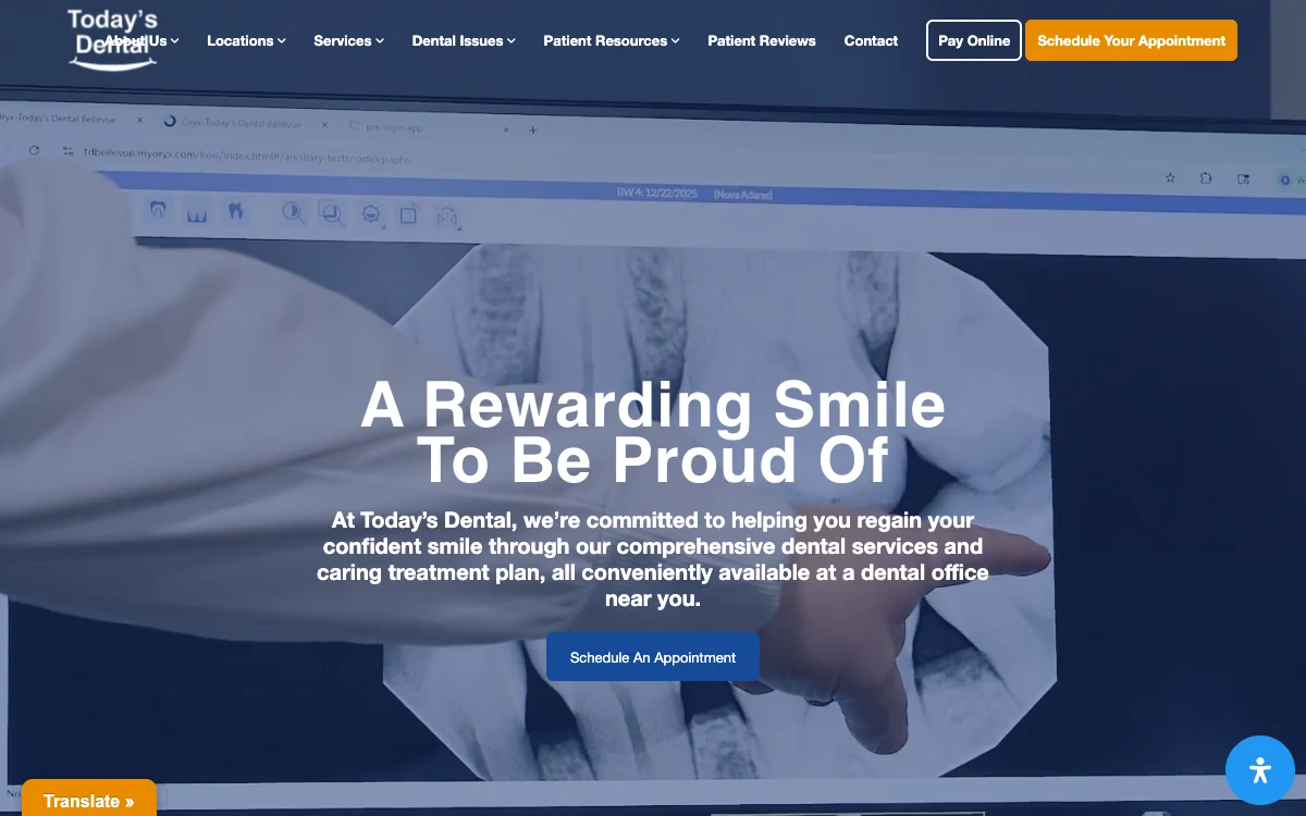 Today's Dental website screenshot